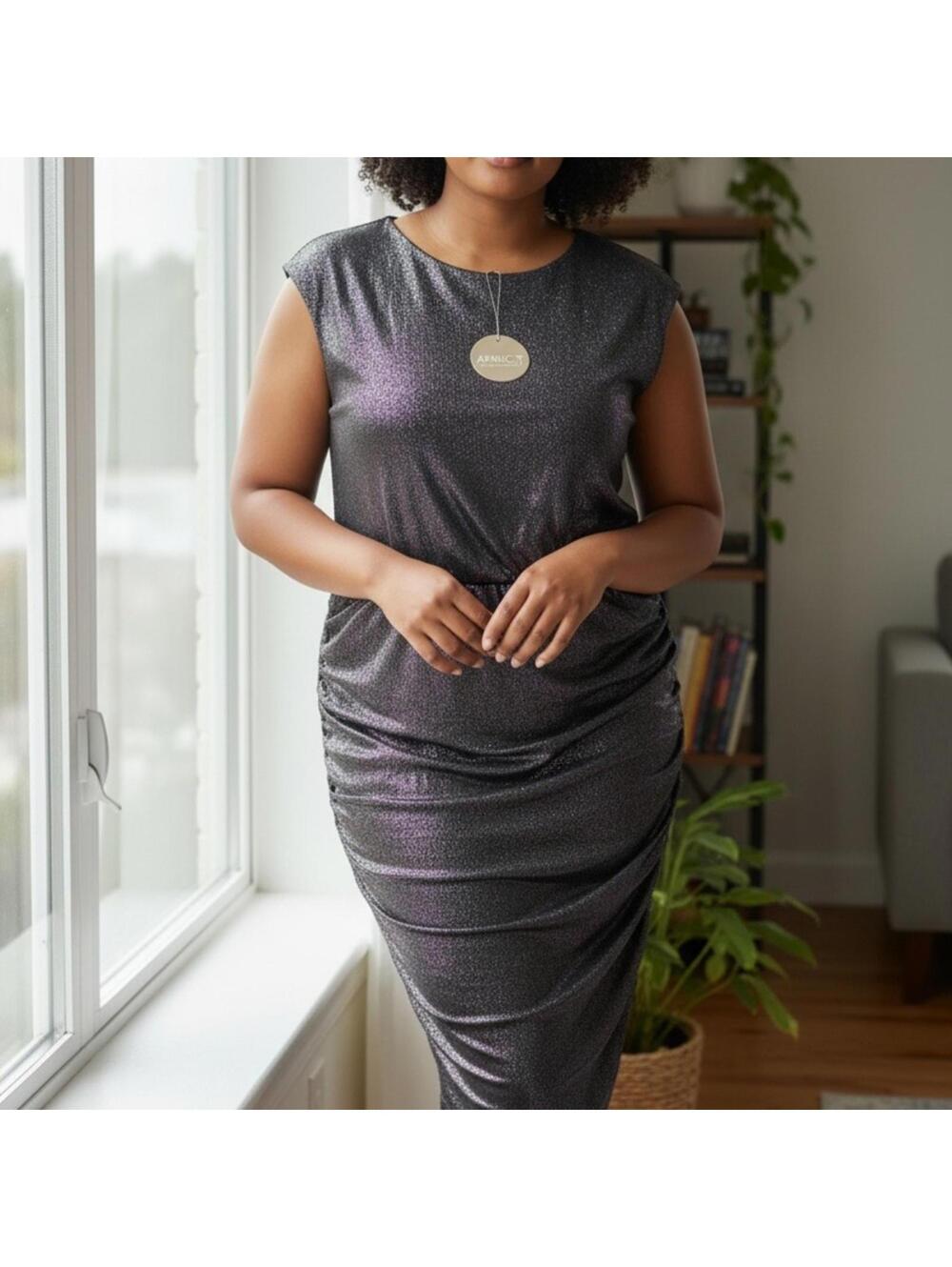 APRICOT Shimmering Black Dress 505
